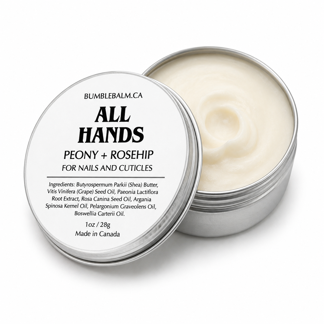 ALL HANDS | Peony & Rosehip Cream for Cuticles and Dry Hands