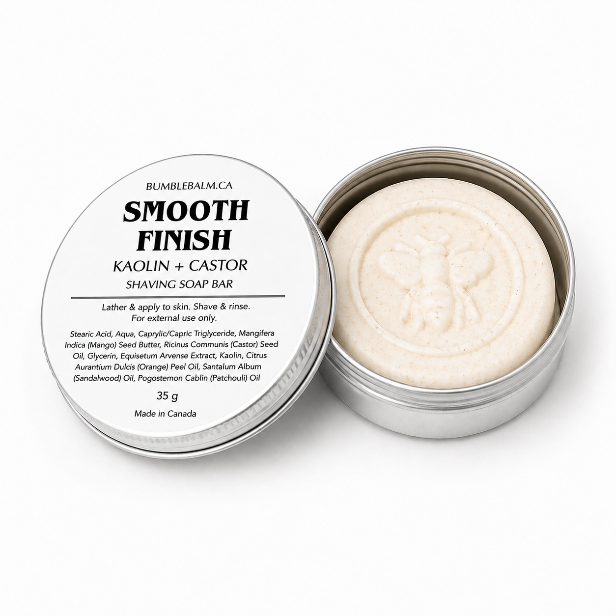 SMOOTH FINISH | Kaolin & Castor Shaving Soap